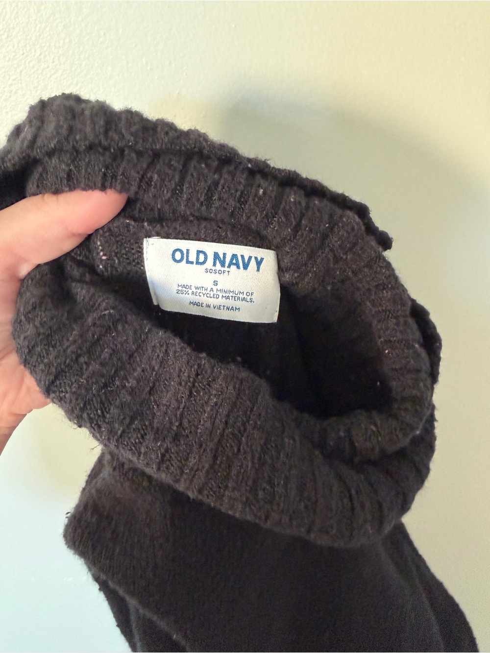 Old Navy Woman’s Black Ribbed Turtleneck Sweater